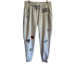 La Belle Roc Rocawear Patch Work Drop Crotch Joggers Size Large